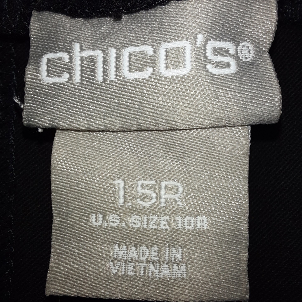 Chico's So Slimming Brigitte Gold Floral Slim Ankle Pants SZ 1.5/10 - Picture 6 of 10